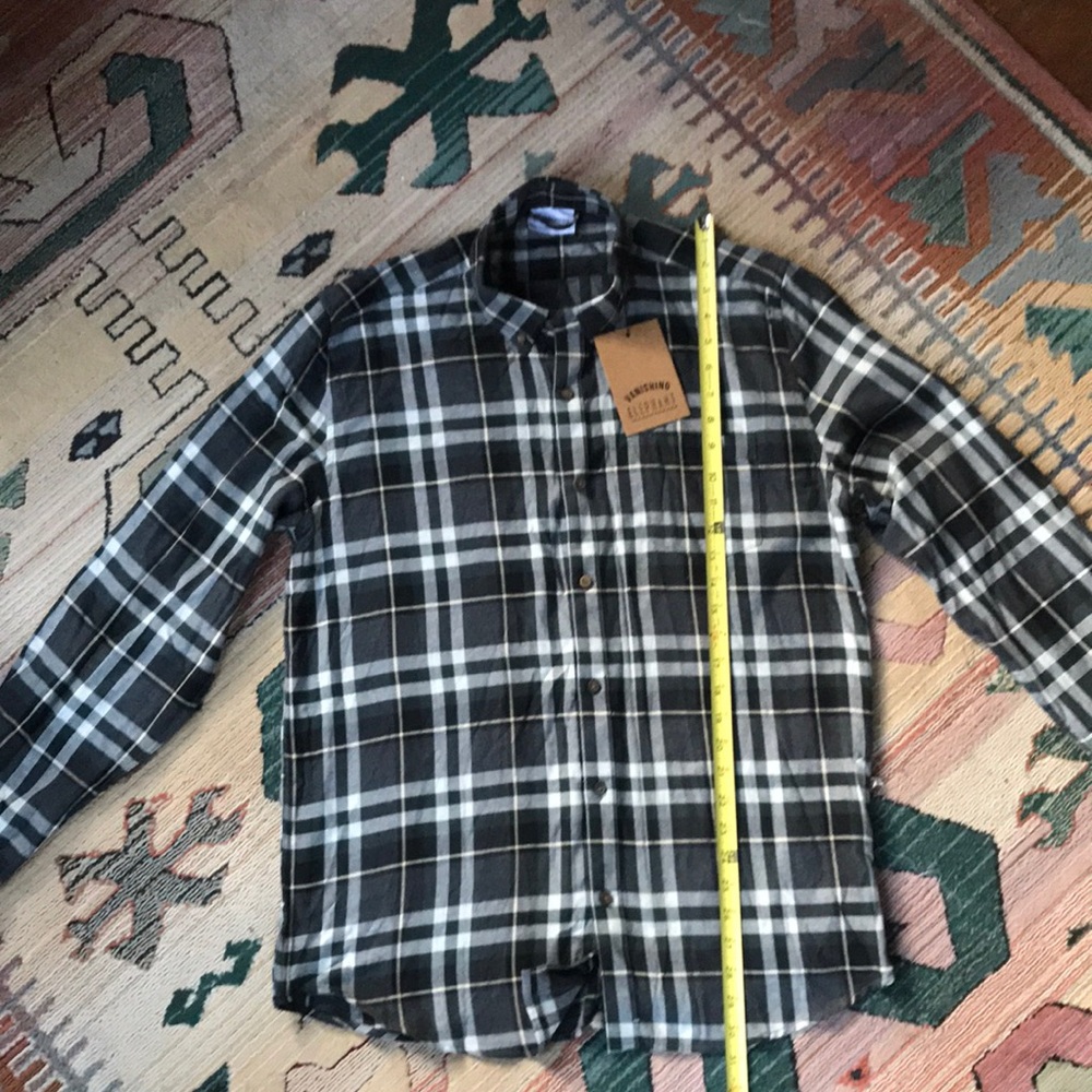 NWT Vanishing Elephant Plaid Shirt